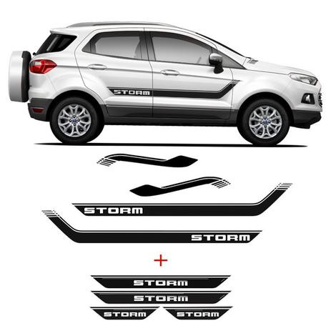 Kit Faixa Lateral Capô Ecosport Storm + Soleira Resinada - Sportinox Menor preço em Kit Faixa Lateral Capô Ecosport Storm + Soleira Resinada - Sportinox