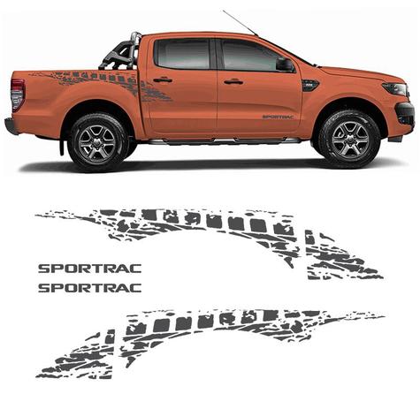 Kit Faixa Lateral Ford Ranger Sportrac 18 + Emblema Grafite - Sportinox Menor preço em Kit Faixa Lateral Ford Ranger Sportrac 18 + Emblema Grafite - Sportinox