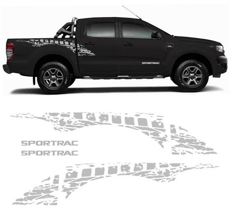 Kit Faixa Lateral Ford Ranger Sportrac 2018 + Emblema Prata - Sportinox Menor preço em Kit Faixa Lateral Ford Ranger Sportrac 2018 + Emblema Prata - Sportinox