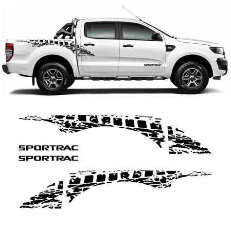 Kit Faixa Lateral Ford Ranger Sportrac 2018 + Emblema Preto - Sportinox Menor preço em Kit Faixa Lateral Ford Ranger Sportrac 2018 + Emblema Preto - Sportinox