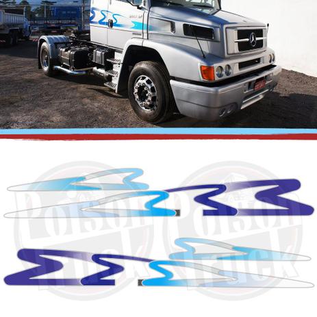 Kit Faixa Lateral Porta Caminhao Mercedes Benz MB 1938 LS 1999 Bicuda Adesivo Decorativo Azul - Decalline Menor preço em Kit Faixa Lateral Porta Caminhao Mercedes Benz MB 1938 LS 1999 Bicuda Adesivo Decorativo Azul - Decalline