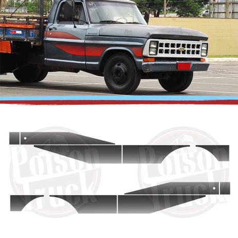 Kit Faixa Lateral Porta Caminhonete Ford F4000 1975 1976 1977 1978 1979 1980 A 1997 Adesivo Prata - Decalline Menor preço em Kit Faixa Lateral Porta Caminhonete Ford F4000 1975 1976 1977 1978 1979 1980 A 1997 Adesivo Prata - Decalline