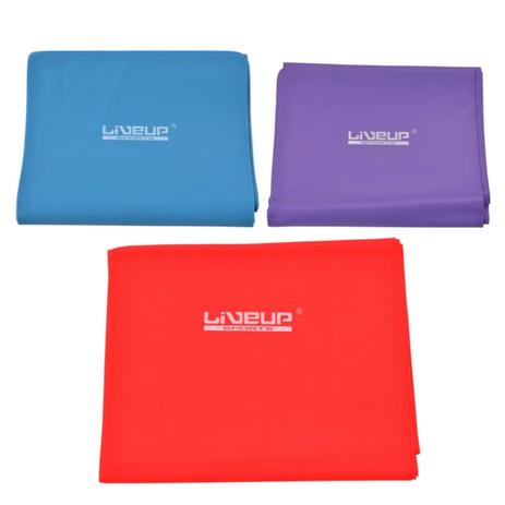 Kit Faixas Elásticas com Tensão Leve, Média e Forte LIVEUP Menor preço em Kit Faixas Elásticas com Tensão Leve, Média e Forte LIVEUP