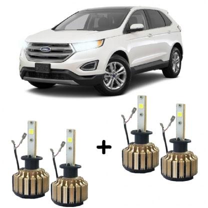 Kit Faróis Super Led 6000K - Edge 2007/2014 Farol Duplo - D-Max 1 Par de Farol Alto H1 Menor preço em Kit Faróis Super Led 6000K - Edge 2007/2014 Farol Duplo - D-Max 1 Par de Farol Alto H1