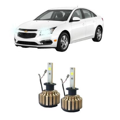 Kit Faróis Super Led 6000K - GM Chevrolet Cruze 2015 - D-max Menor preço em Kit Faróis Super Led 6000K - GM Chevrolet Cruze 2015 - D-max