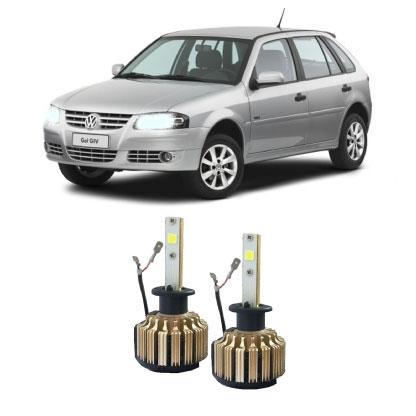 Kit Faróis Super Led 6000K - Gol G4 Farol Simples 2006/2013 - D-max Menor preço em Kit Faróis Super Led 6000K - Gol G4 Farol Simples 2006/2013 - D-max