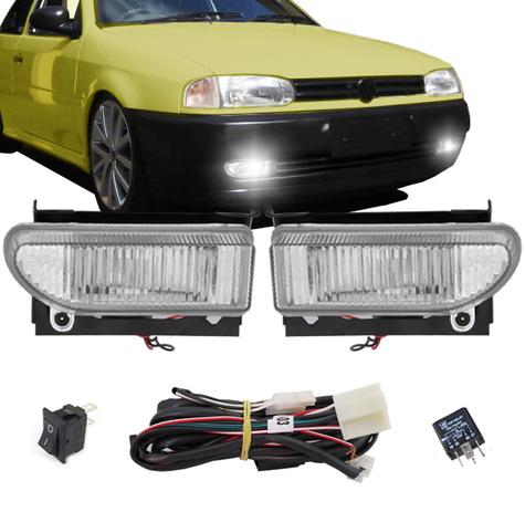 Kit Farol Auxiliar Gol / Parati / Saveiro 95 96 97 98 99 Lente Estriada - Fortluz Menor preço em Kit Farol Auxiliar Gol / Parati / Saveiro 95 96 97 98 99 Lente Estriada - Fortluz