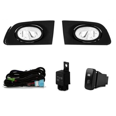 kit Farol Auxiliar Milha Neblina Honda civic 01 02 03 Botao Original - Cabeça car Menor preço em kit Farol Auxiliar Milha Neblina Honda civic 01 02 03 Botao Original - Cabeça car