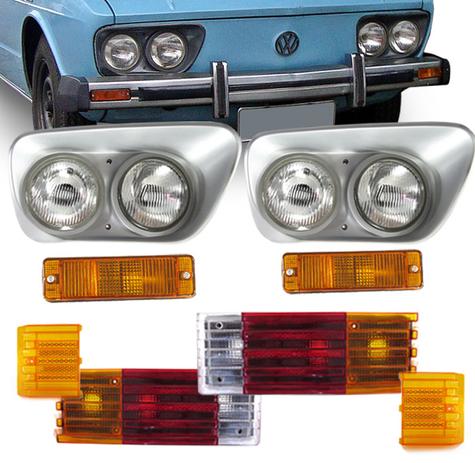 Kit Farol Brasilia 78 79 80 81 Com Moldura Pisca Ambar e Lanterna Traseira Tricolor 12 Peças - Varius é boa?