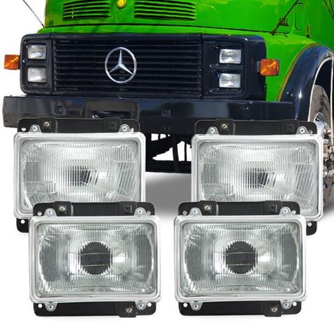Kit Farol Caminhao Mb Cara Preta 1113 1313 1513 1524 2019 2213 Alto Baixo Aro Cromado 04 Peças - Fortluz Menor preço em Kit Farol Caminhao Mb Cara Preta 1113 1313 1513 1524 2019 2213 Alto Baixo Aro Cromado 04 Peças - Fortluz