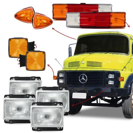 Kit Farol Caminhao Mercedes Mb 1113 1313 1513 1933 2213 Cara Preta Lanterna Pisca Ambar 10 Peças - Varius Menor preço em Kit Farol Caminhao Mercedes Mb 1113 1313 1513 1933 2213 Cara Preta Lanterna Pisca Ambar 10 Peças - Varius