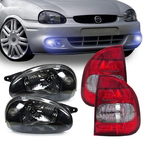 Kit Farol Corsa Classic 03 04 05 06 07 08 09 10 Mascara Negra e Lanterna Traseira Fume 04 Peças - Varius Menor preço em Kit Farol Corsa Classic 03 04 05 06 07 08 09 10 Mascara Negra e Lanterna Traseira Fume 04 Peças - Varius