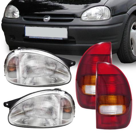 Kit Farol Corsa Wagon Pickup 96 97 98 Hatch 94 95 96 97 98 99 e Lanterna Traseira Tricolor 04 Peças - Varius Menor preço em Kit Farol Corsa Wagon Pickup 96 97 98 Hatch 94 95 96 97 98 99 e Lanterna Traseira Tricolor 04 Peças - Varius