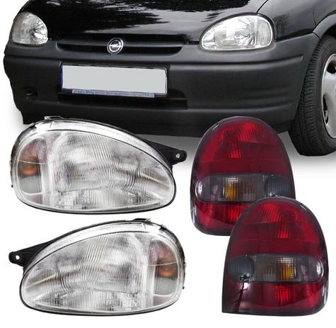 Kit Farol Corsa Wind 1993 1994 1995 1996 1997 1998 1999 e Lanterna Traseira Fume 04 Peças - Varius é boa?