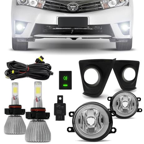 Kit Farol de Milha Corolla 2015 2016 2017 com Moldura Preta + Par Super LED 6000K Efeito Xênon - Prime é boa?