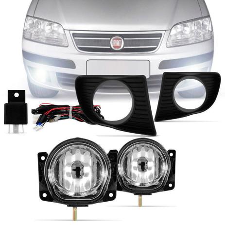 Kit Farol de Milha Fiat Idea 2006 a 2010 com Grade - Rcd Menor preço em Kit Farol de Milha Fiat Idea 2006 a 2010 com Grade - Rcd