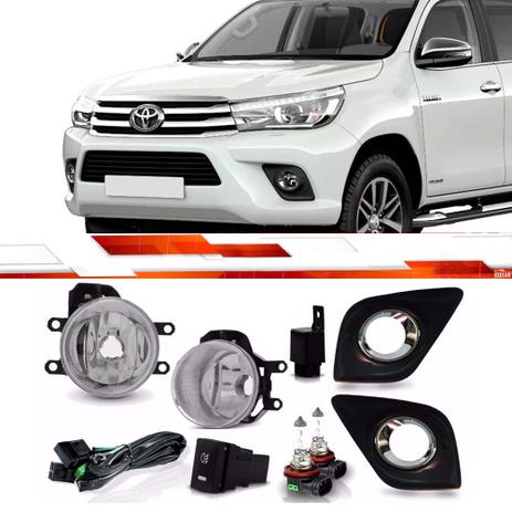Kit farol de milha hilux 2017 em diante aro cromado interruptor modelo original 2 farol aux - Zeene Menor preço em Kit farol de milha hilux 2017 em diante aro cromado interruptor modelo original 2 farol aux - Zeene