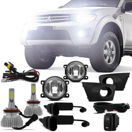 Kit Farol de Milha L200 Triton 2011 a 2013 Moldura + Par Lâmpadas Super LED Efeito Xenon 6000K - Prime Menor preço em Kit Farol de Milha L200 Triton 2011 a 2013 Moldura + Par Lâmpadas Super LED Efeito Xenon 6000K - Prime