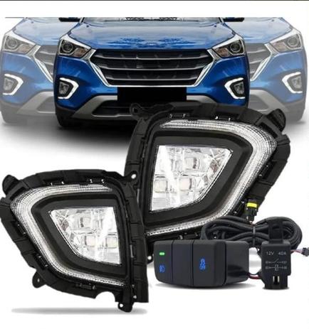 Kit Farol de Milha + Led Drl Neblina Auxiliar Creta 2020 2021 Pcd Smart Attitude - Suits/Suns Menor preço em Kit Farol de Milha + Led Drl Neblina Auxiliar Creta 2020 2021 Pcd Smart Attitude - Suits/Suns