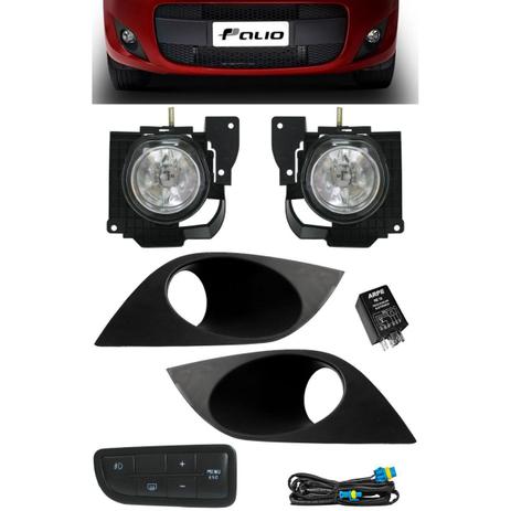Kit Farol de Milha Neblina Fiat Novo Palio 2012 2013 2014 2015 - Interruptor Original + Molduras Externas - Suns é ruim? Kit Farol de Milha Neblina Fiat Novo Palio 2012 2013 2014 2015 - Interruptor Original + Molduras Externas - Suns é boa?