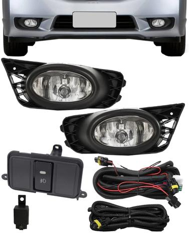 Kit Farol de Milha Neblina Honda New Civic 2009 / 2010 / 2011 - Interruptor Modelo Original - Suns / Zapos / Tiger Menor preço em Kit Farol de Milha Neblina Honda New Civic 2009 / 2010 / 2011 - Interruptor Modelo Original - Suns / Zapos / Tiger