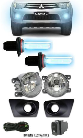 Kit Farol de Milha Neblina Mitsubishi L200 Triton 2011 2012 - Interruptor Modelo Original + Kit Xenon H11 Com Reator Digital - 6000K ou 8000K - Out run Menor preço em Kit Farol de Milha Neblina Mitsubishi L200 Triton 2011 2012 - Interruptor Modelo Original + Kit Xenon H11 Com Reator Digital - 6000K ou 8000K - Out run