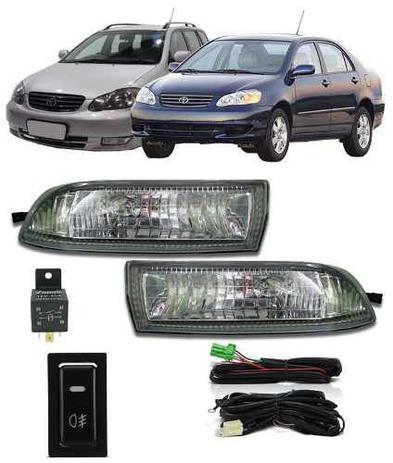 Kit Farol de Milha Neblina Toyota Corolla 2003 / 2004 - Fielder todas - Interruptor Modelo Original - Zapos / Suns Menor preço em Kit Farol de Milha Neblina Toyota Corolla 2003 / 2004 - Fielder todas - Interruptor Modelo Original - Zapos / Suns