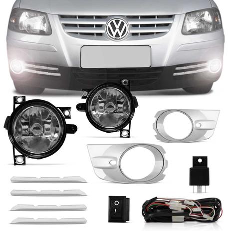 Kit Farol de Milha Parati G4 2006 a 2013 Saveiro G4 2006 a 2010 + Aplique Cromado - Kit Prime Menor preço em Kit Farol de Milha Parati G4 2006 a 2013 Saveiro G4 2006 a 2010 + Aplique Cromado - Kit Prime