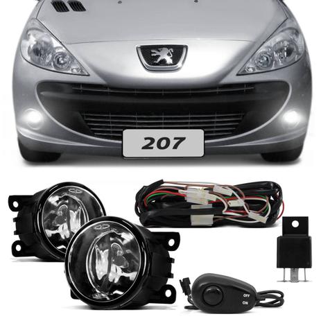 Kit Farol De Milha Peugeot 207 307 06 07 08 09 Auxiliar Neblina - Prime Menor preço em Kit Farol De Milha Peugeot 207 307 06 07 08 09 Auxiliar Neblina - Prime