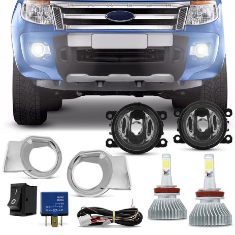Kit Farol de Milha Ranger 13 14 15 Moldura Milha Cromado + Kit Super LED H11 6000K Efeito Xênon - Prime Menor preço em Kit Farol de Milha Ranger 13 14 15 Moldura Milha Cromado + Kit Super LED H11 6000K Efeito Xênon - Prime