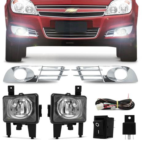 Kit Farol de Milha Vectra e Vectra GT 2006 2007 2008 2009 + Grade Moldura Cromada - Kit prime Menor preço em Kit Farol de Milha Vectra e Vectra GT 2006 2007 2008 2009 + Grade Moldura Cromada - Kit prime