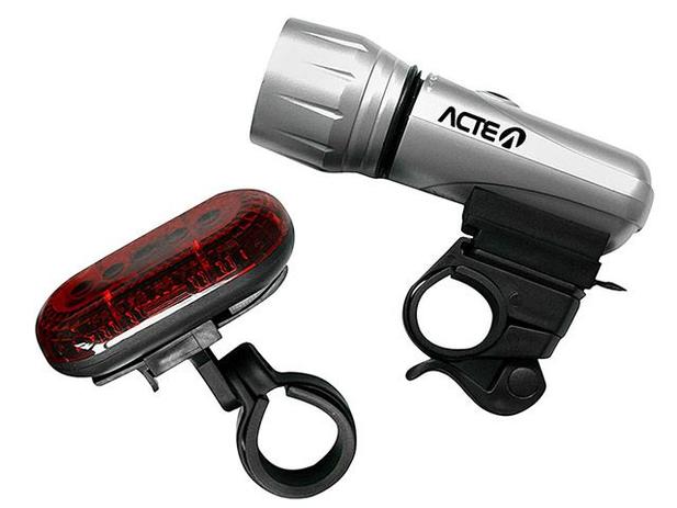 Kit Farol e Lanterna para Bicicleta - Acte Sports