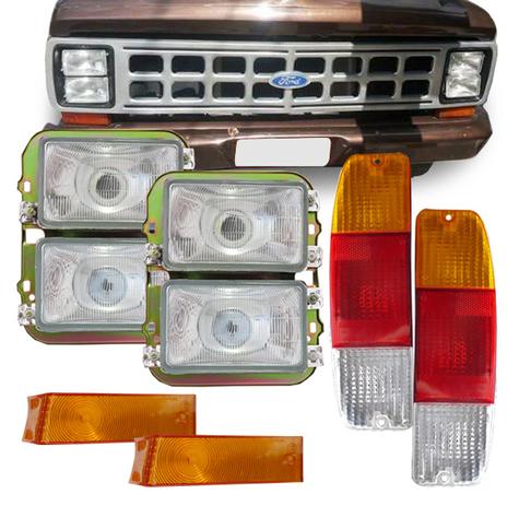 Kit Farol F1000 85 86 87 88 89 90 91 92 Lente Dianteira Ambar e Lanterna Traseira Tricolor 06 Peças - Varius Menor preço em Kit Farol F1000 85 86 87 88 89 90 91 92 Lente Dianteira Ambar e Lanterna Traseira Tricolor 06 Peças - Varius