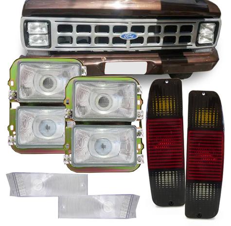 Kit Farol F1000 85 86 87 88 89 90 91 92 Lente Dianteira Cristal e Lanterna Traseira Fume 06 Peças - Varius Menor preço em Kit Farol F1000 85 86 87 88 89 90 91 92 Lente Dianteira Cristal e Lanterna Traseira Fume 06 Peças - Varius