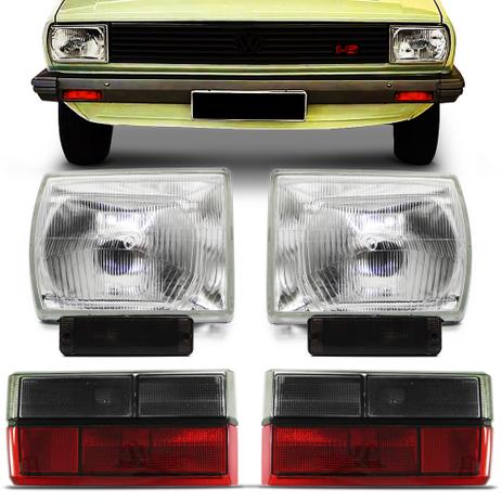 Kit Farol Gol Bx 80 81 82 83 84 85 Pisca Fume e Lanterna Traseira Fume 06 Peças - Varius Menor preço em Kit Farol Gol Bx 80 81 82 83 84 85 Pisca Fume e Lanterna Traseira Fume 06 Peças - Varius
