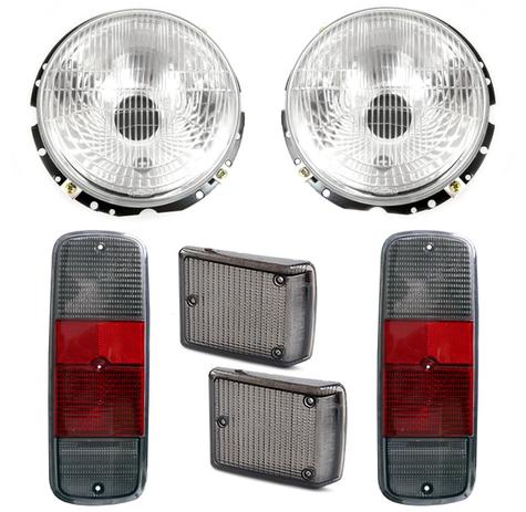 Kit Farol Kombi 1976 A 2014 Estriado Lente Dianteira Fume e Lente Traseira Fume 06 Peças - Varius Menor preço em Kit Farol Kombi 1976 A 2014 Estriado Lente Dianteira Fume e Lente Traseira Fume 06 Peças - Varius