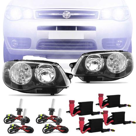 Kit Farol Máscara Negra Palio G3 2004 a 2014 Siena Strada Weekend 2004 a 2012 + 2 Kit Xênon H7 6000K - Prime Menor preço em Kit Farol Máscara Negra Palio G3 2004 a 2014 Siena Strada Weekend 2004 a 2012 + 2 Kit Xênon H7 6000K - Prime