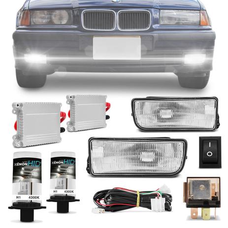 Kit Farol Milha BMW Serie 3 Hatch Sedan Coupe M3 92 a 98 com Par Xênon H1 4300K e Reator - Prime Menor preço em Kit Farol Milha BMW Serie 3 Hatch Sedan Coupe M3 92 a 98 com Par Xênon H1 4300K e Reator - Prime