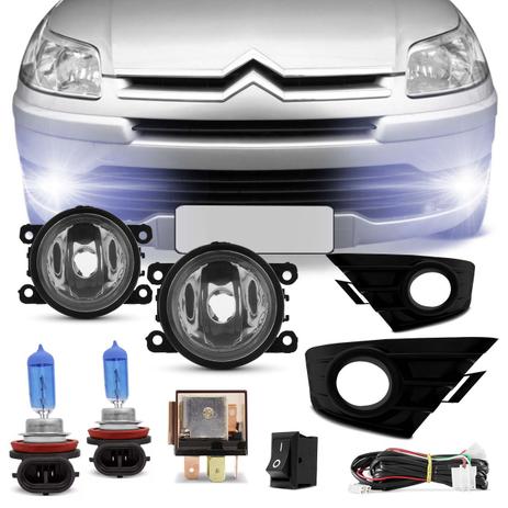 Kit Farol Milha C4 Hatch Pallas 2008 a 2012 com Par de Lâmpadas Super Branca H11 6000K 12V 55W - Prime Menor preço em Kit Farol Milha C4 Hatch Pallas 2008 a 2012 com Par de Lâmpadas Super Branca H11 6000K 12V 55W - Prime