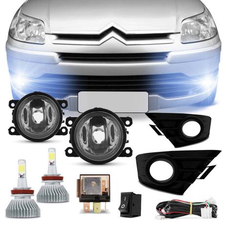 Kit Farol Milha C4 Hatch Pallas 2008 a 2012 com Par de Lâmpadas Super LED Headlight H11 6000K 6400LM - Prime é boa?