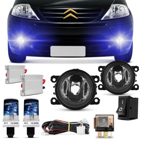 Kit Farol Milha Citroen C3 2009 a 2012 e Par Xênon H11 10000K com Reator Anti Flicker - Prime é boa?
