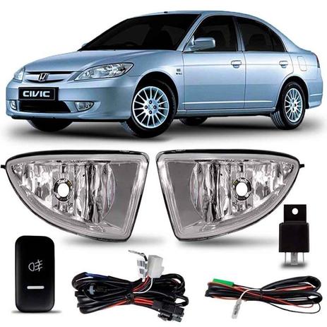 Kit Farol Milha Civic 2004 2005 2006 Honda Auxiliar Neblina - Sp acessórios Menor preço em Kit Farol Milha Civic 2004 2005 2006 Honda Auxiliar Neblina - Sp acessórios