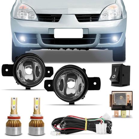 Kit Farol Milha Clio 03 a 12 com Par Lâmpada Ultra LED Full H11 6000K 8000LM Efeito Xênon - Prime Menor preço em Kit Farol Milha Clio 03 a 12 com Par Lâmpada Ultra LED Full H11 6000K 8000LM Efeito Xênon - Prime