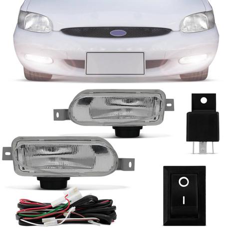 Kit Farol Milha Escort Zetec Perua Zetec SW 1997 a 2002 Auxiliar Neblina - Prime Menor preço em Kit Farol Milha Escort Zetec Perua Zetec SW 1997 a 2002 Auxiliar Neblina - Prime