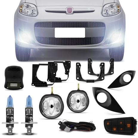 Kit Farol Milha FIAT Palio G5 12 a 17 Auxiliar Neblina com Par Lâmpadas Cool Blue Intense H1 4200K - Prime é boa?
