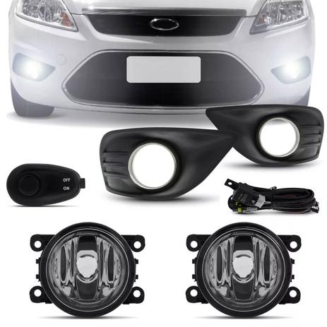 Kit Farol Milha Ford Focus 2009 2010 2011 2012 2013 Auxiliar Neblina Moldura Aro Cromado - Prime Menor preço em Kit Farol Milha Ford Focus 2009 2010 2011 2012 2013 Auxiliar Neblina Moldura Aro Cromado - Prime