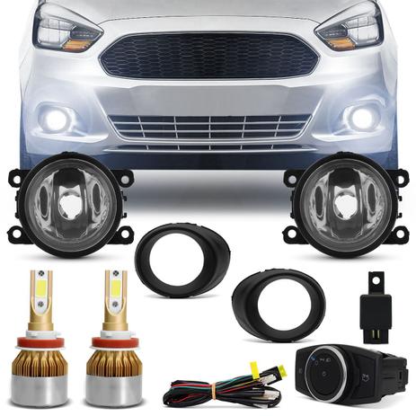 Kit Farol Milha Ford Ka 15 a 17 Auxiliar Neblina e Par Ultra LED Full H11 6000K 8000LM Efeito Xênon - Prime Menor preço em Kit Farol Milha Ford Ka 15 a 17 Auxiliar Neblina e Par Ultra LED Full H11 6000K 8000LM Efeito Xênon - Prime