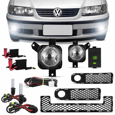 Kit Farol Milha Gol G3 Fase 1 2000 2001 2002 + Grade Para-Choque Central + Kit Xênon 6000K - Kit prime Menor preço em Kit Farol Milha Gol G3 Fase 1 2000 2001 2002 + Grade Para-Choque Central + Kit Xênon 6000K - Kit prime