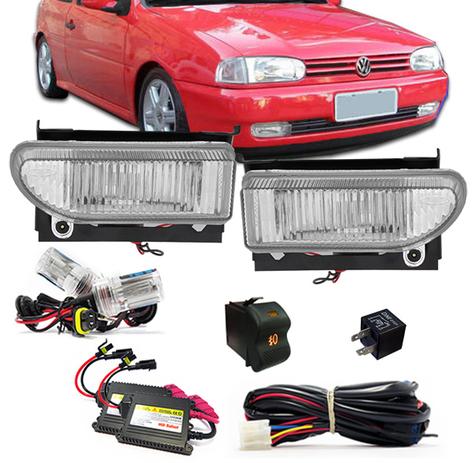 Kit Farol Milha Gol Parati Saveiro Bola 1995 A 1999 Estriado Led Laranja + Kit Xenon 8000K Auxiliar - Fortluz Menor preço em Kit Farol Milha Gol Parati Saveiro Bola 1995 A 1999 Estriado Led Laranja + Kit Xenon 8000K Auxiliar - Fortluz