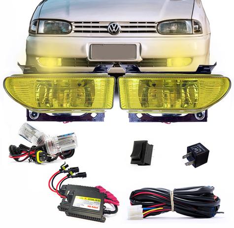 Kit Farol Milha Gol Parati Saveiro Bola 1995 A 1999 Lisa Amarela Universal + Xenon 6000K Auxiliar - Fortluz é boa?